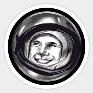 Gagarin merch.  cosmonaut. USSR space Sticker